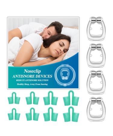 Snore Stopper - Anti Snoring Devices 4 Magnetic Anti-Snoring Nose Clips & 8 Stop Snoring Nasal Dilators Comfortable Snoring Solution for Sleep Stop Snoring(12 PCS)