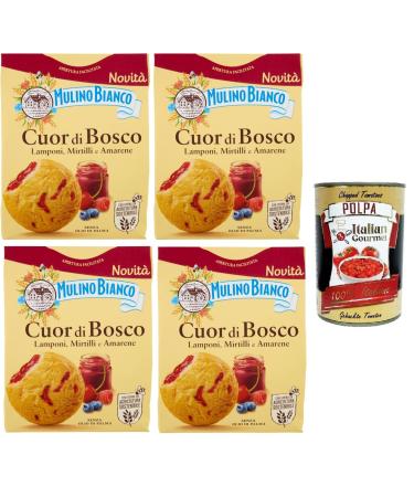 Italian Gourmet E.R. Mulino Bianco Cuor di Bosco Biscuits 4 x 300 g + Italian Gourmet Pulp 400 g