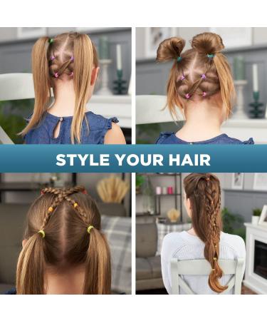 Elastic Hair Bands Set - 1000 Clear + 1000 Coloured Mini Rubber Bands for Kids, Girls, Children - Perfect for Braids, Wedding Hairstyles, Dreadlocks - Buy Online on GoSupps.com