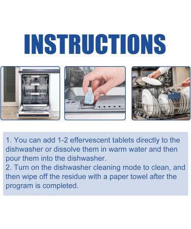 Dishwasher Cleaner Tablets Hygienically cleans and removes bad odours 2-in-1 Treatment Kit Cleans Fragrance Free Plastic Free Natural Vegan Friendly Plant-Based Cleaning (12Pcs) - Buy Online on GoSupps.com