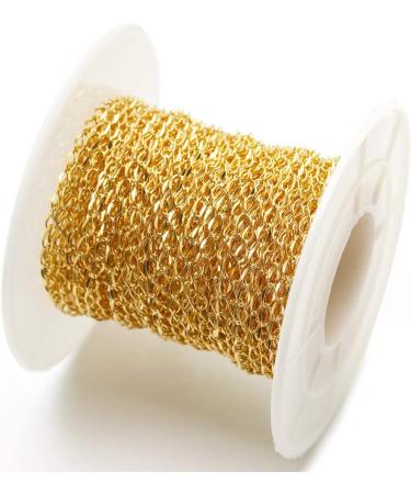 33FT Gold/Silver Twisted Cable Chains Stainless Steel Necklace Jewelry Chains Extender Link Bulk (2.0mm Width) - Ideal for Jewelry Making - Buy Online on GoSupps.com