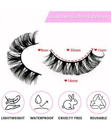 10 Pairs 3D Russian False Eyelashes - Natural Look Curly Cat Eye D Curl 808 | Wispy Volume Lashes for Stunning Eyes - Buy Online on GoSupps.com