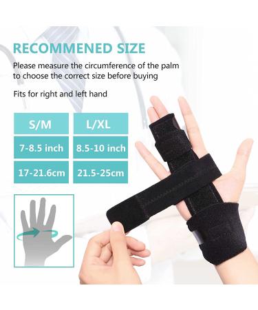 Adjustable 2 Finger Splint for Trigger Finger & Arthritis - Small-Medium Size - Wrist Brace Support for Sprains & Injuries - Metal Straightening Immobilizer - Pack of 1 - Buy Online on GoSupps.com