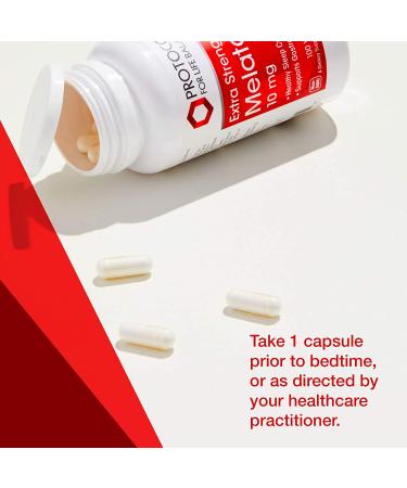 Buy Protocol for Life Balance Melatonin Extra Strength 10mg - 100 Veg Capsules for Sleep Support - Buy Online on GoSupps.com