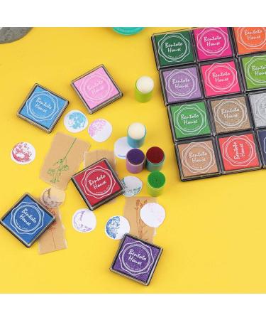 Dizdkizd Finger Craft Ink Pads  20 Colors Craft Ink Pads for Rubber Stamps  Paper  Scrapbooking  Wood  Fabric  Best Gift for Kids Set B - Buy Online on GoSupps.com