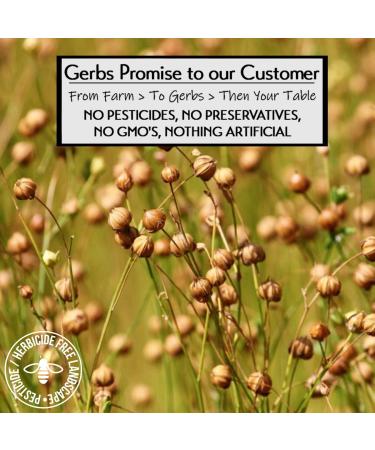 GERBS Raw Brown Flax Seeds 2 LBS - Non-GMO, Keto & Paleo, High Omega-3 & Fiber - Gluten & Peanut Free - Freshly Harvested & Packaged - Buy Online on GoSupps.com