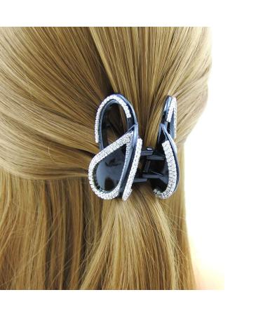 Meilliwish Diamond Butterfly Hair Clip Claw - Black | D14 - Buy Online on GoSupps.com