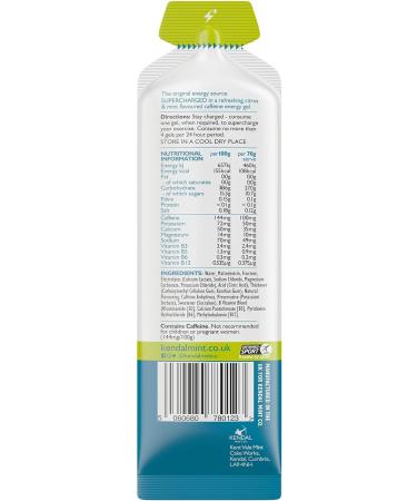 KMC NRG Gel+: Citrus & Mint Flavoured Caffeine Energy Gel (70g x 24) - Buy Online on GoSupps.com