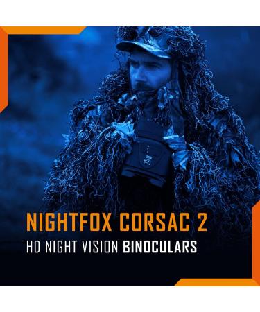 Nightfox Corsac 2 1080p HD Digital Infrared Night Vision Goggles | Records 1080p HD Footage  32GB Memory | 200yd+ Range | Dual Lens Extra-Large Viewing Screen | NVG Night Vision Binoculars with Camera - Buy Online on GoSupps.com