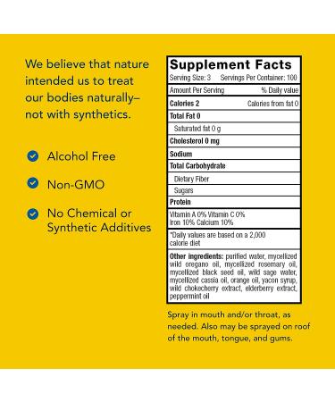 NORTH AMERICAN HERB & SPICE Kid-e-kare Orega-Cinn Throat Spray - 2 fl oz | Immune Support for Children | Wild Cherries & Mycellized Cinnamon | Non-GMO | 100 Servings - Buy Online on GoSupps.com