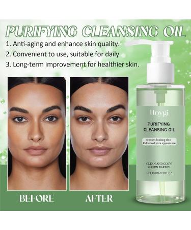 Huile nettoyante Cleansing Oil en profondeur au bl et aux herbes vertes huile demaquillant visage d maquillant doux pour tous types de peau | Hydrate et apaise | 100 ml - Buy Online on GoSupps.com