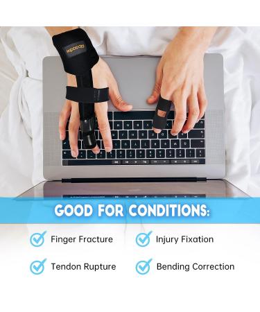 Abaadlw Trigger Finger Splint Set - 3pcs for Trigger Finger, Arthritis, and Mallet Finger - Pain Relief and Support - Finger Splints for Straightening Post-Operation - Buy Online on GoSupps.com