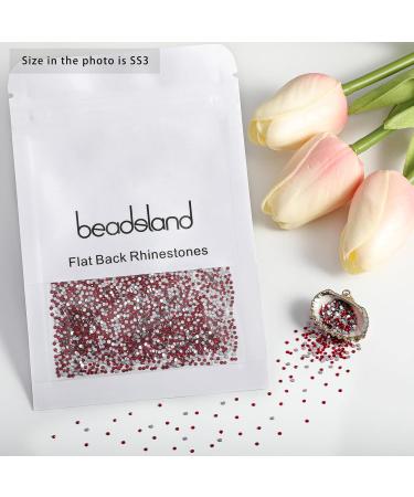 Beadsland 1440 Pieces Red Flat Back Rhinestones for Nails - SS3 Nail Crystals (1.3-1.4mm) - Perfect for DIY Nail Art - Buy Online on GoSupps.com
