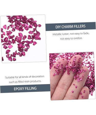 Anneome 1 Glass Chip Nail Art Charms Glass Charms Filling Nail Glass Epoxy Fillers DIY Charm Fillers Nail Art Stone Manicure Charm DIY Epoxy Filling Shiny Nail Stickers 0.5X0.3cm Rosy - Buy Online on GoSupps.com