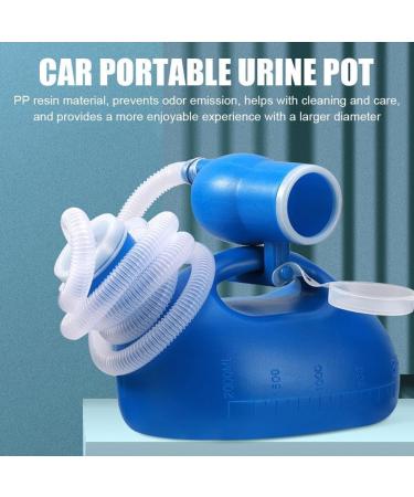 Portable Male Car Urinal 2000ml Large Capacity Reusable Bottles Urinal Travel Mobile Pee Night Camping Potty with Pot Lid Blue 1pcs - Buy Online on GoSupps.com