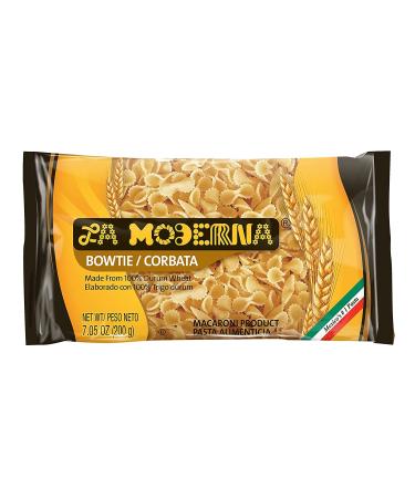 La Moderna Bow Tie Pasta, Noodles, Durum Wheat, Protein, Fiber, Vitamins, 7 Oz, Pack of 20