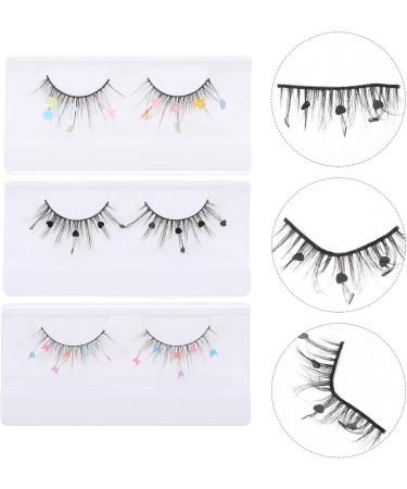 Beaupretty 3 Pairs of False Eyelashes Sequin Lashes Fluffy Eyelashes Decorative Eyelashes - Buy Online on GoSupps.com