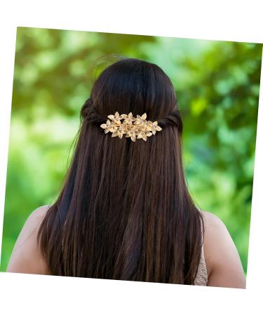 CALLARON Leaf Hairpin Hair Barrettes Hairclip Hair Clips Hair Toppers Hair Claw Clips Hair Roller Clips Flower Hair Clip Hair Rhinestones Flower Barrette Spring Bride Zinc Alloy Accessories - Buy Online on GoSupps.com