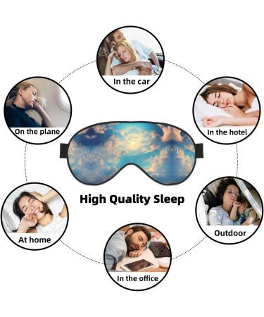 Cloudy Sky Eye Mask | Soft Adjustable Sleep Mask for Men & Women | Comfortable Nighttime Eye Cover - Buy Online on GoSupps.com