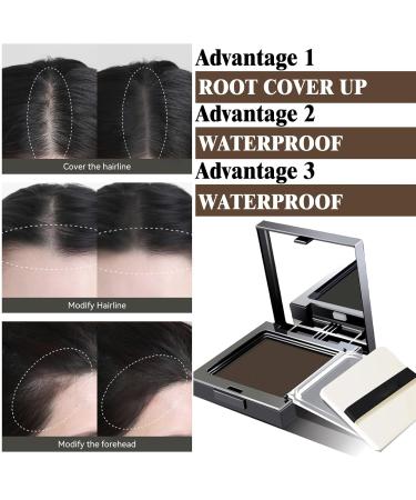 Instantly Hairline Shadow Quick Hairline Cover Powder Hair Root Touch Up For Thinning Grey Hairline Windproof&Sweatproof Quick Cover Grey Hair Root Concealer Beard Line (Coffee) - Buy Online on GoSupps.com