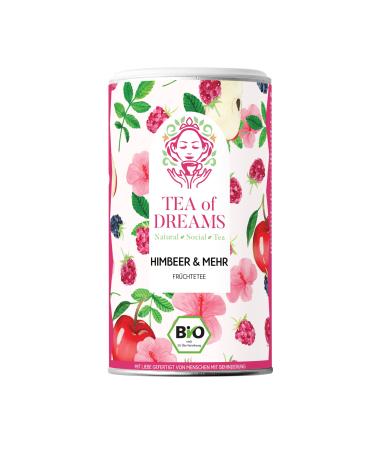 Tea of Dreams Organic Fruit Tea | "Raspberry & More" | With Delicious Fruit Chunks | Loose Tea | 120g