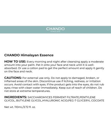 CHANDO Himalaya Himalayan Essence (110ml/3.72oz) - Skin Collagen Recovery Hydrating Facial Essence Toner Skin Renewal Boosting for Radiant Complexion - Buy Online on GoSupps.com
