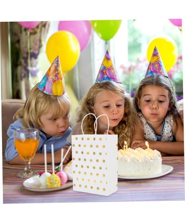 HOMSFOU 12pcs Gift Bag Dot Gifts Bags Craft Bags with Party Bags Flower Bouquet Bags Holiday Present Bag Party Favor Bags Bouquet Packaging Bag Bags with Handles Paper Candy Sugar Bag 1 count (Pack of 1) Golden - Buy Online on GoSupps.com