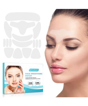 Silicone Forehead Wrinkle Patches 256Patches Anti-Wrinkle & Fine Line Patches to Smooth Face Eye Smile Frowns Wrinkle Facial Patches Overnight