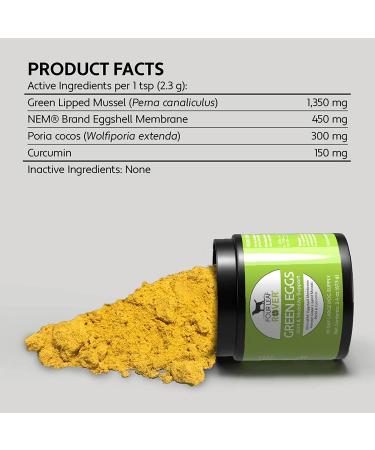 FOUR LEAF ROVER Green Eggs Joint & Mobility Support for Dogs - Vet Formulated with Glucosamine & Chondroitin - Easy to Mix & Delicious - 30-Day Supply - Buy Online on GoSupps.com