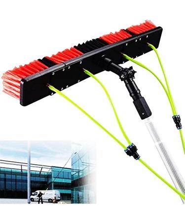 photovoltaic cleaner Window Cleaning Water-fed Pole Extendable Window Cleaning Pole Water Fed Telescopic Brush Water Flow Cleaner Swimming Pool Brush for Outdoor/Indoo 55cm Brush Head 5M/17FT