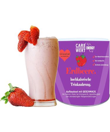 Gaining with Care Energy High-Caloric Strawberry Powder - 300g | 10 Meals Weight Gainer 3-4 kcal/g International Shipping Available - Buy Online on GoSupps.com