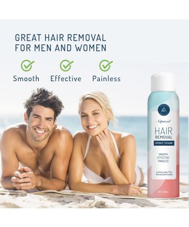 Effective & Painless Hair Removal Spray Foam for Women - Safe Depilatory Cream for Face, Arm, Leg & Armpit - Smooth, Upgraded Formula - Buy Online on GoSupps.com