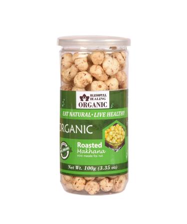 Blessfull Healing Organic Mint Masala Roasted Makhana Flavour 100 Grams Mint Masala