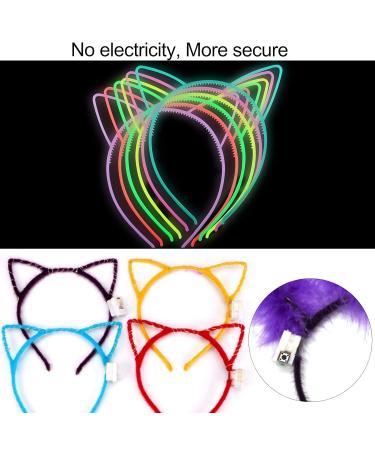 Ziricher Plastic Cat Ear Headband | Luminous Hair Band for Christmas & Halloween Parties (6 Colors) - Buy Online on GoSupps.com