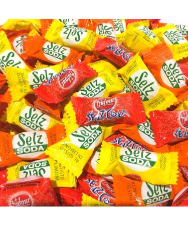 GREAT BRITISH TRADING LIMITED Caramelle Selz Assortite Dufour kg 3 Bonuses myths with lemon orange and cola. Frizzosity and freshness assured!