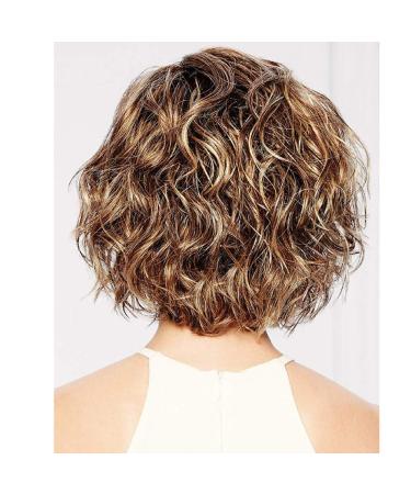 Natural Ombre Short Hair Wig for Women - Blonde & Brown Full Wig | Stylish Ladies Wig with Net - Buy Online on GoSupps.com