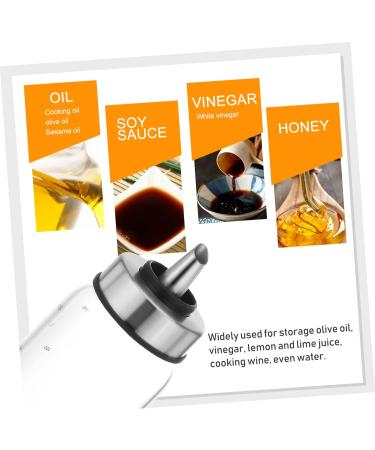 OUNONA 3 Pcs Lecythus Dispenser Cooking Oil Syrup Bottles Olive Oil Cruet Olive Oil Pour Bottle Glass Oil Eggs Baskets Ceramic Ketchup Bottle Sauce Jar Household Stainless Steel Honey 6X20CMx3pcs As Shownx3pcs - Buy Online on GoSupps.com