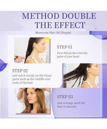 Moroccan Argan Oil & Purple Hair Essential Oil - Deep Moisturizer for Soft Shiny Frizz-Free Hair | 100ML Hair Treatment for Damaged Hair - Buy Online on GoSupps.com