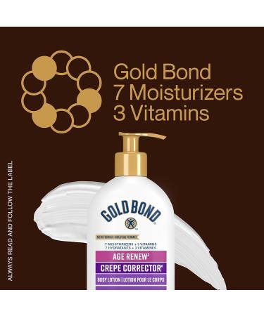 Gold Bond Age Renew Crepe Corrector Body Lotion 396g Pump Crepey Skin Lotion With Omega Fatty Acids Antioxidants and Botanicals to Visibly Firm Tighten and Hydrate Dry Crepey Skin 396g 396 g (Pack of 1) - Buy Online on GoSupps.com
