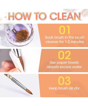 Gellen Acrylic Nail Brush 1Pcs - 100% Pure Kolinsky Sable for Nail Extension & Manicure - Size 14 - Buy Online on GoSupps.com