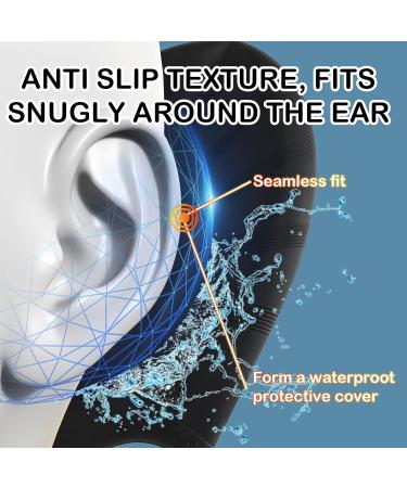 3D Waterproof Bathing Cap for Men Women & Kids | Swimming Cap for Short & Long Hair - Black - Buy Online on GoSupps.com