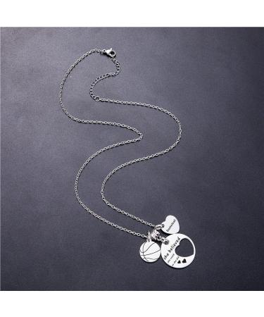 FYXYZ FY Basketball Necklace - Stainless Steel Sports Pendant for Girls, Women, and Teens - Buy Online on GoSupps.com