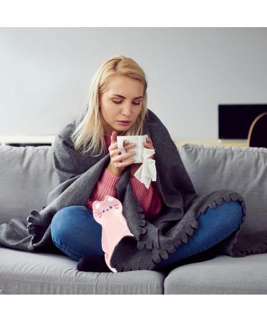 Hot Water Bottle Hot Water Bottles with Plush Cover Hot Water Bottle Cover with Soft Fleece Cover 1200ml Hot Water Bag Cat Pattern for Pain Relief Abdomen Neck Waist Back Legs Pink - Buy Online on GoSupps.com