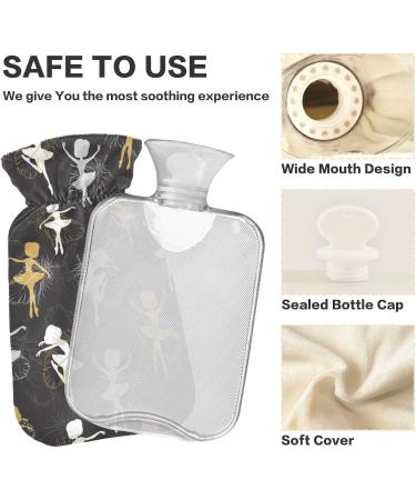 Buy Naanle Springs Ballet Dancer 2L Hot Water Bottle Clear Bottle with Cover for Pain Relief & Warmth | Ideal for Bed Hands & Feet - Buy Online on GoSupps.com