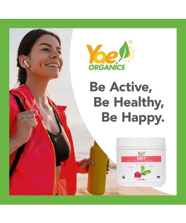 Yae Organics Organic Beet Juice Superfood Powder - Nitrate-Rich Energy Booster, Gluten-Free, Non-GMO - 12 Ounce Pack, No Artificial Additives - Buy Online on GoSupps.com