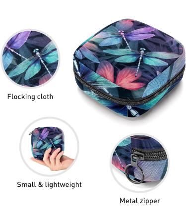 Anna Cowper Dragonflies Design Sanitary Napkin Storage Bag - Multi-Colored Portable Period Pouch for Women and Teen Girls - Buy Online on GoSupps.com