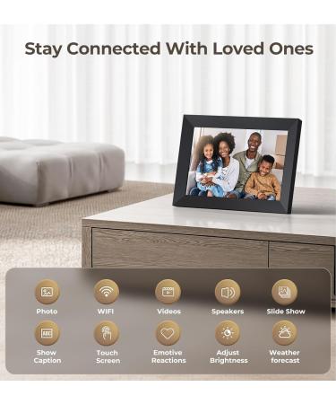Ciowain FRAMEO Digital Picture Frame WiFi Smart - Black - 10inch - Buy Online on GoSupps.com