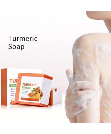  Beslibate 100 g * 2 pieces turmeric soap turmeric brightening soap solid face cleanser turmeric illuminating soap pure natural soap! 5 soap - Buy Online on GoSupps.com