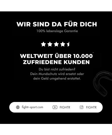 Fightr Premium Mundsprung - Breathable & Adaptable Sport Tooth Protection for Boxing MMA Muay Thai Hockey & Martial Arts | Includes Hygiene Box | All Black Set - Buy Online on GoSupps.com