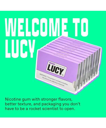 Lucy Goods Nicotine Gum 2mg Nicotine Alternative High Purity Great Taste - 100 Count - Buy Online on GoSupps.com
